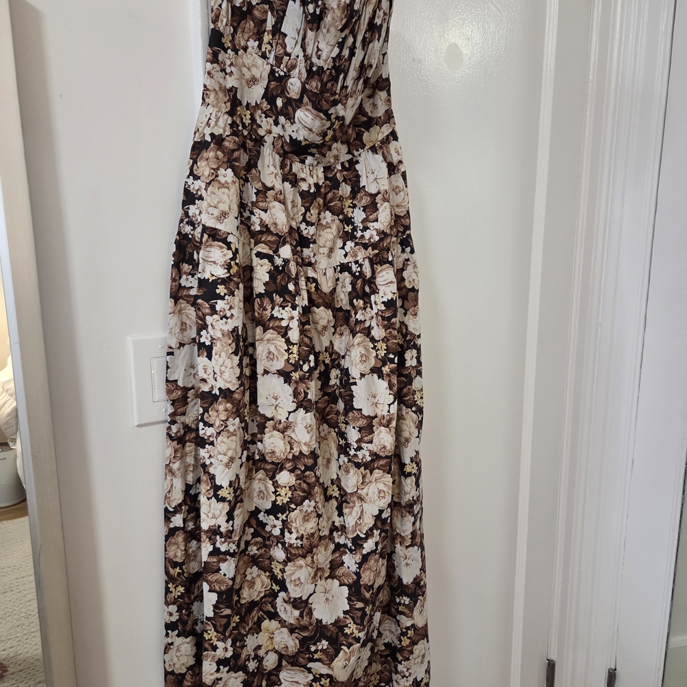 NWOT Abercrombie And Fitch Floral Strapless Maxi Dress